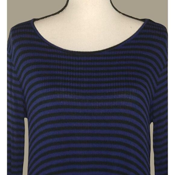 Love Fire Blue and Black Striped Rib Knit Dress Size Large - Picture 5 of 5